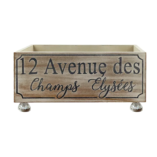10 inches Avenue Des Champs Elyses Wooden Tabletop Box By Ashland Michaels