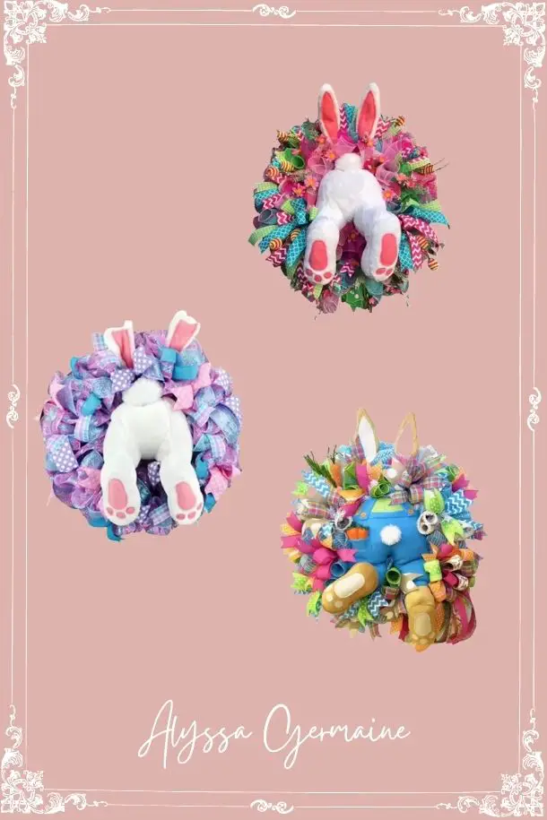 57 Best Pastel Dream Easter Spring Wreaths For Front Door 31 Easter Bunny back Wreath