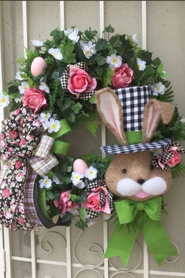 57 Best Pastel Dream Easter Spring Wreaths For Front Door 45 Peter Cottontail Floral Easter Wreath