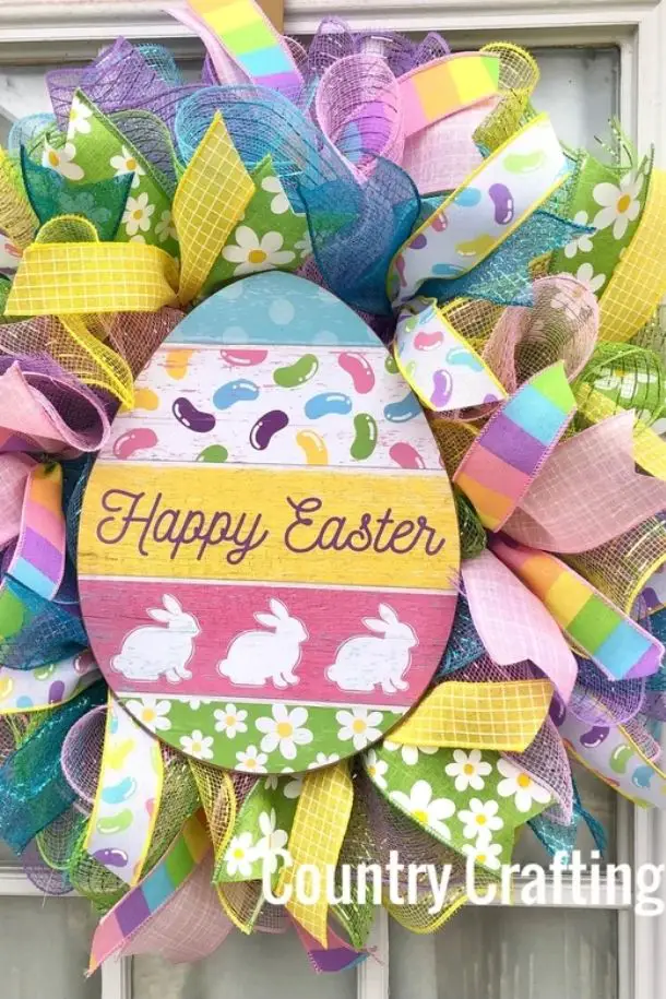 57 Best Pastel Dream Easter Spring Wreaths For Front Door 46 Welcome Easter Wreath Easter wreath Bunny wreath Happy Easter Wreath Rabbit Wreath Easter bunny wreath