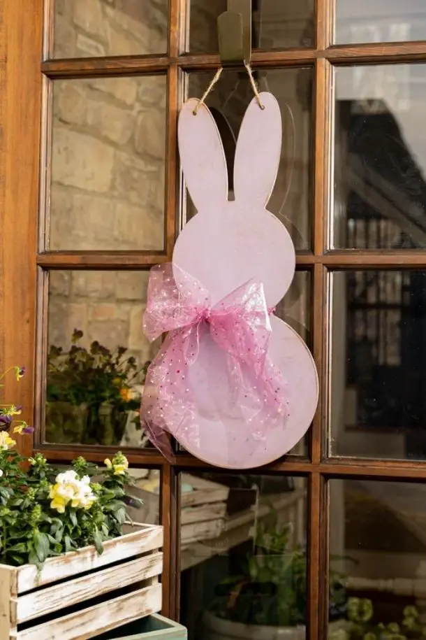 57 Best Pastel Dream Easter Spring Wreaths For Front Door 39 Wood Bunny Unfinished Wreaths Spring Decor Easter Signs Rabbit