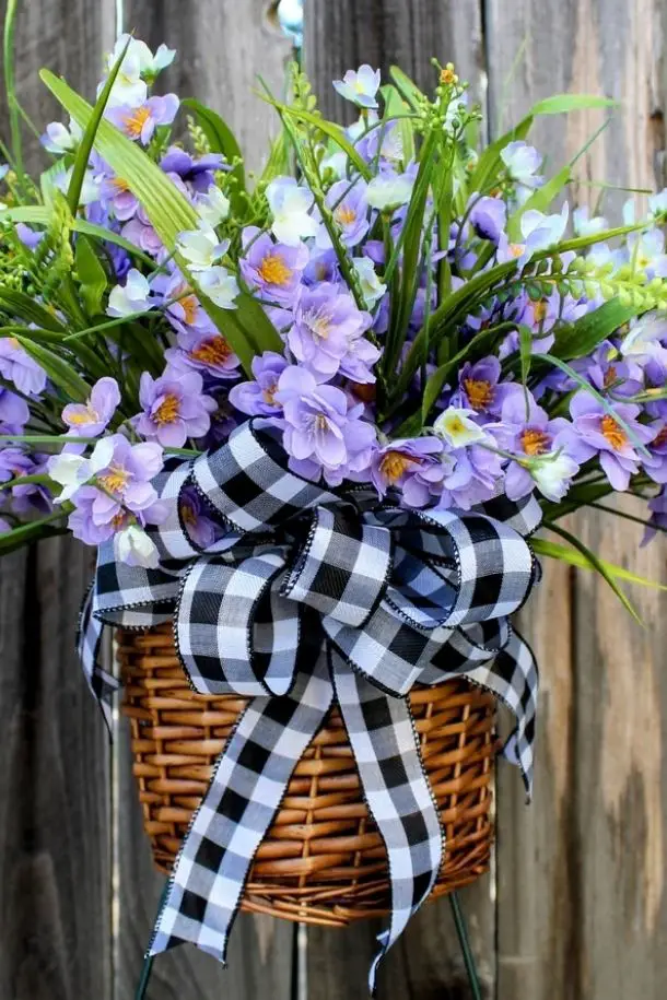 57 Best Pastel Dream Easter Spring Wreaths For Front Door 38 Wreath for front door front door wreath hanging basket wreath spring wreath farmhouse wreath spring door hanger basket floral basket