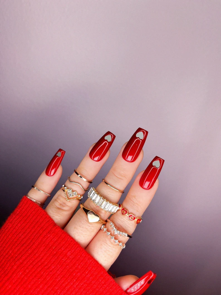 35 Beautiful Heart Nail Designs To Spread Your Love 5 image 291