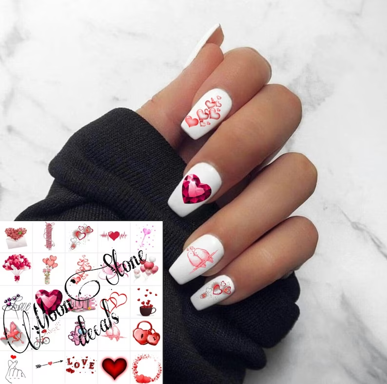 35 Beautiful Heart Nail Designs To Spread Your Love 15 image 38