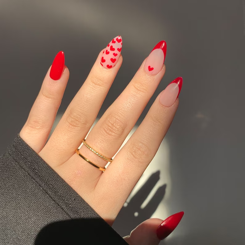 35 Beautiful Heart Nail Designs To Spread Your Love 17 image 40