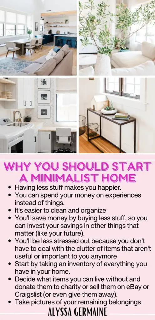 How To Start A Minimalist Home Infograph alyssagermaine.com