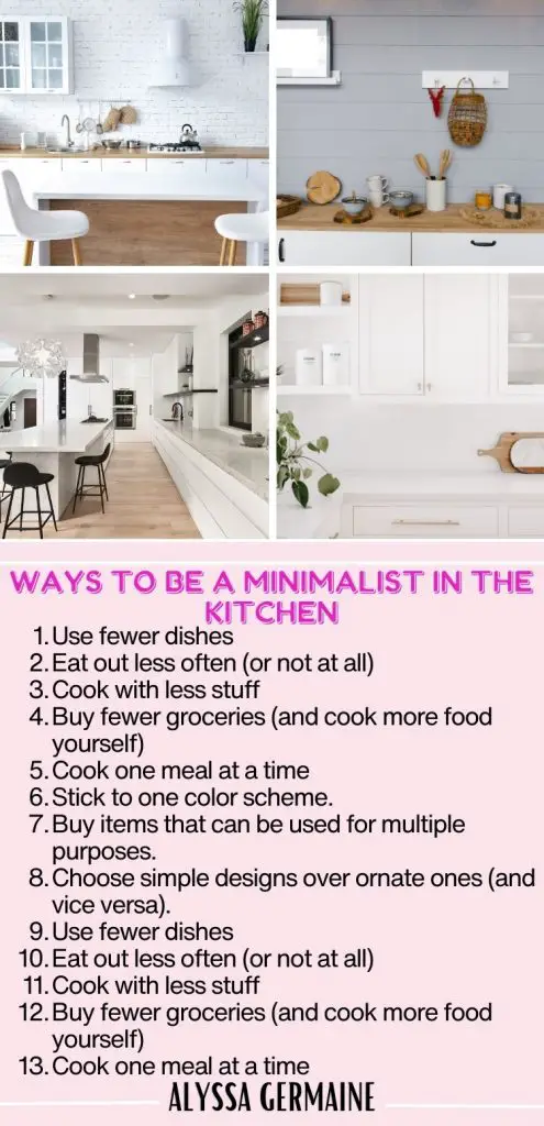 How To Be A Minimalist In The Kitchen 1 ways to be a minimalist in the kitchen Infograph alyssagermaine.com