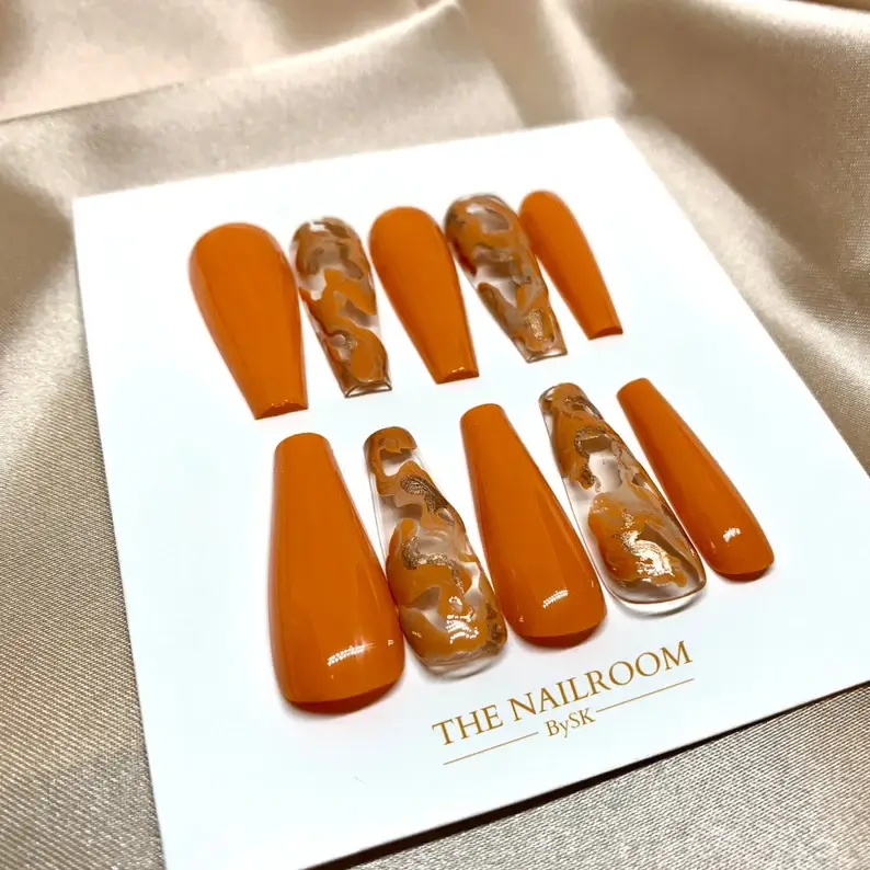 Burnt Orange Nails 19