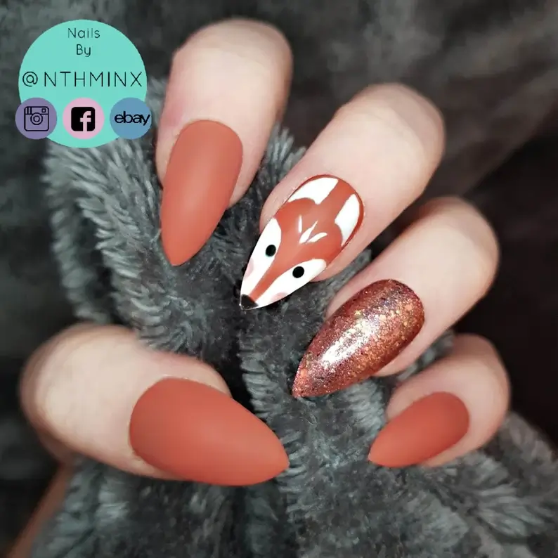 Burnt Orange Nails 21