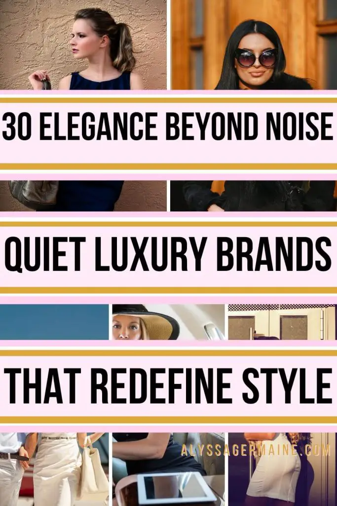 collage of women embodying the essence of understated elegance and style, showcasing the transformative power of quiet luxury brands
