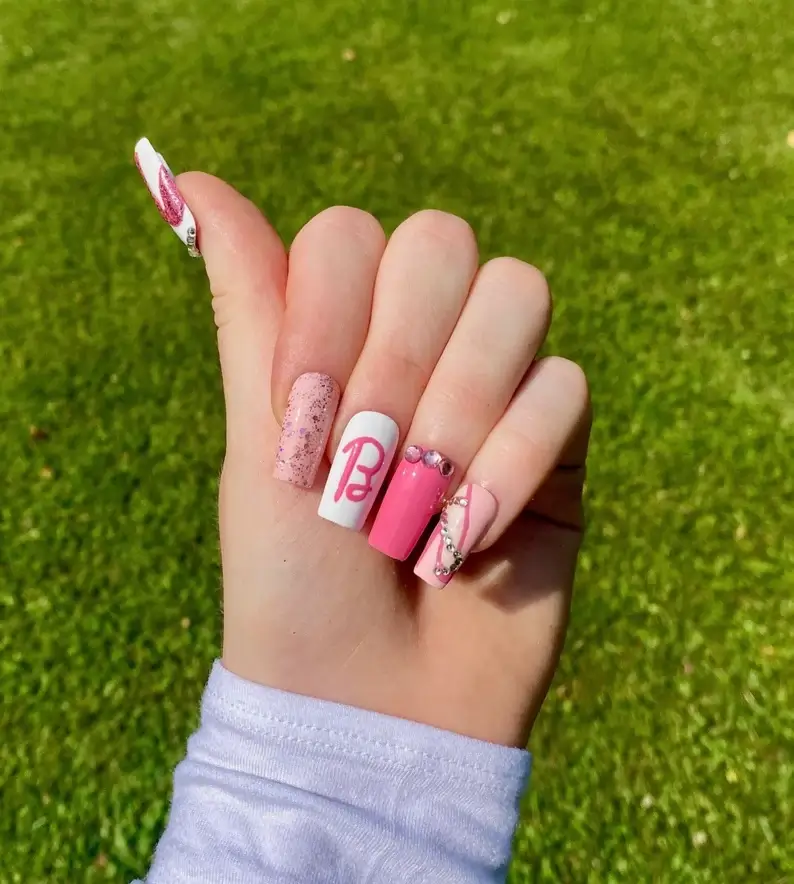 25 Barbie Nails: Embrace Your Inner Icon with Playful Nail Art 6 barbie nail 1