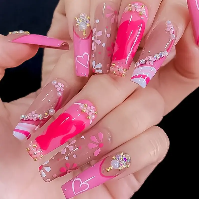 25 Barbie Nails: Embrace Your Inner Icon with Playful Nail Art 5 barbie nail 2